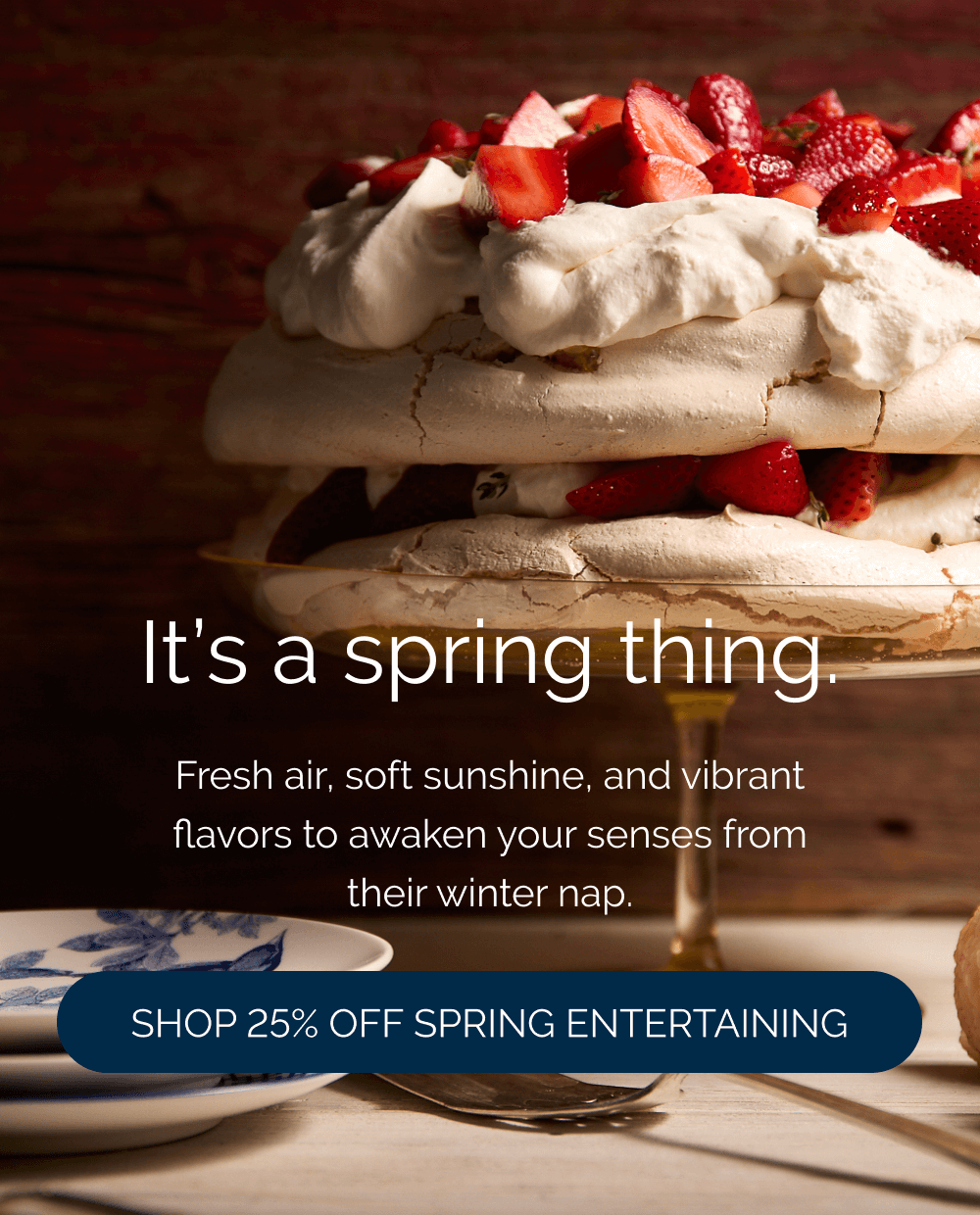 It's a spring thing.  Fresh air, soft sunshine, and vibrant flavors to awaken your senses from their winter nap.   [Shop Spring Entertaining]