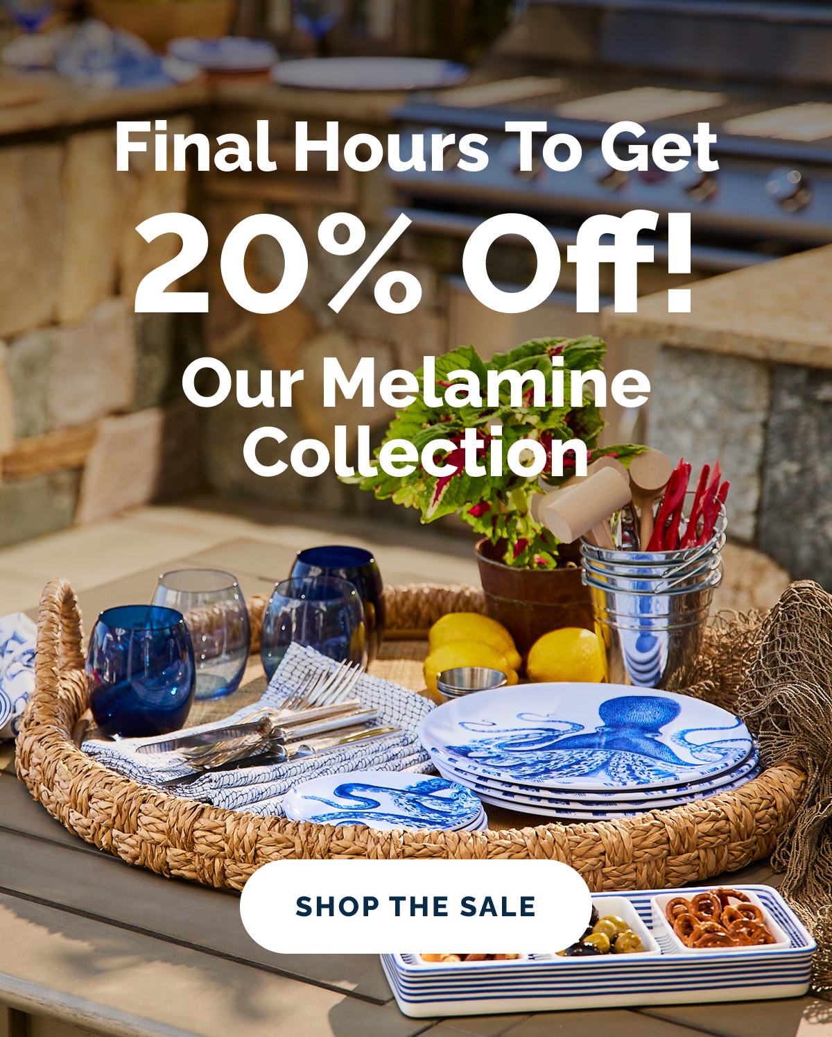 Final Hours to Get 20% Off! Our Melamine Collection. SHOP THE SALE