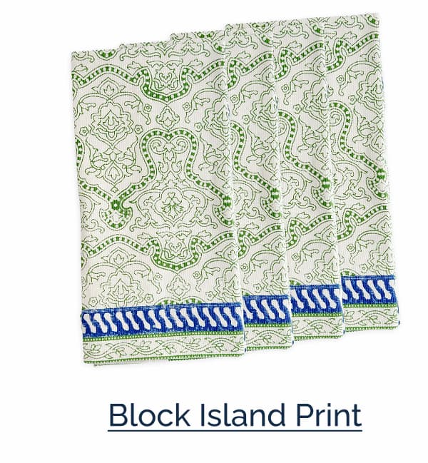 Block Island Print Dinner Napkins