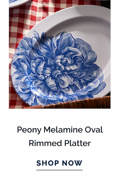 Peony Melamine Oval Rimmed Platter. SHOP NOW
