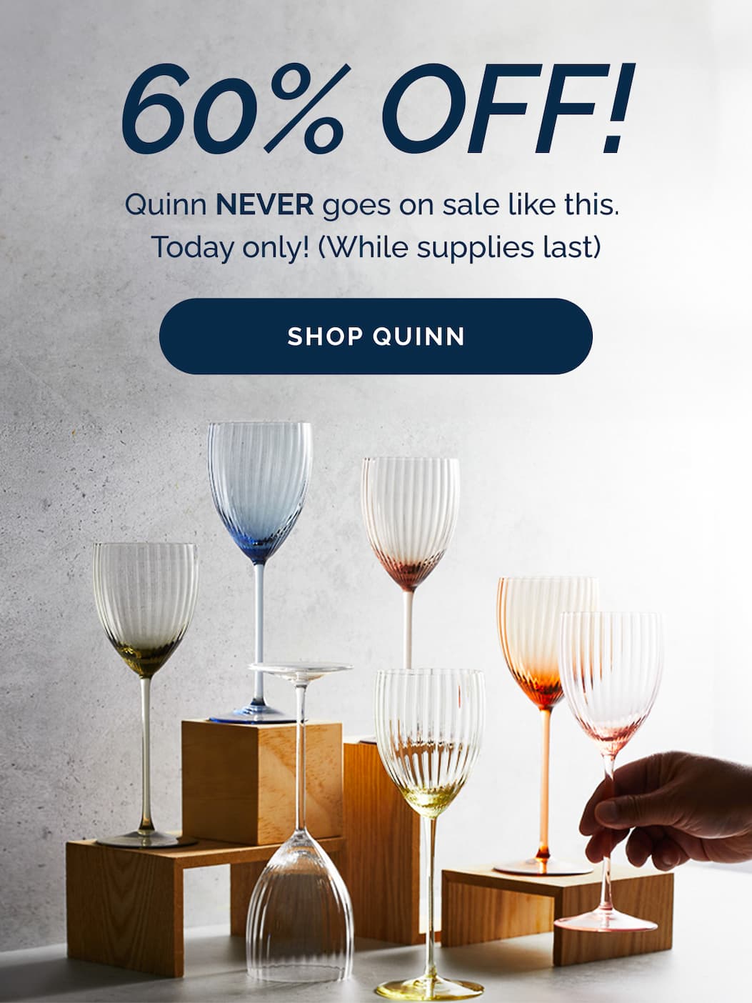 60% Off! Quinn NEVER goes on sale like this.  Today only! (While supplies last) Shop now