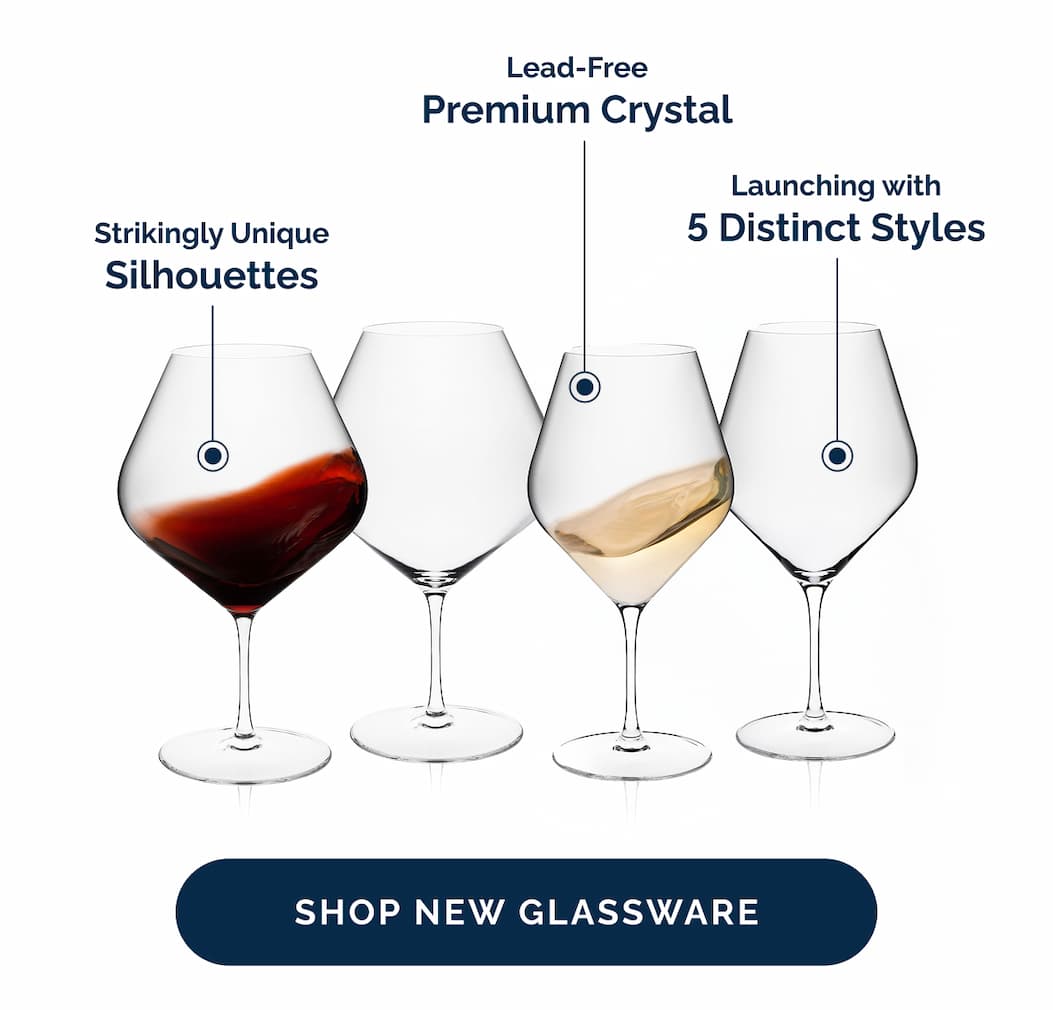 Lead-free premium crystal, strikingly unique silhouettes, 5 distinct styles