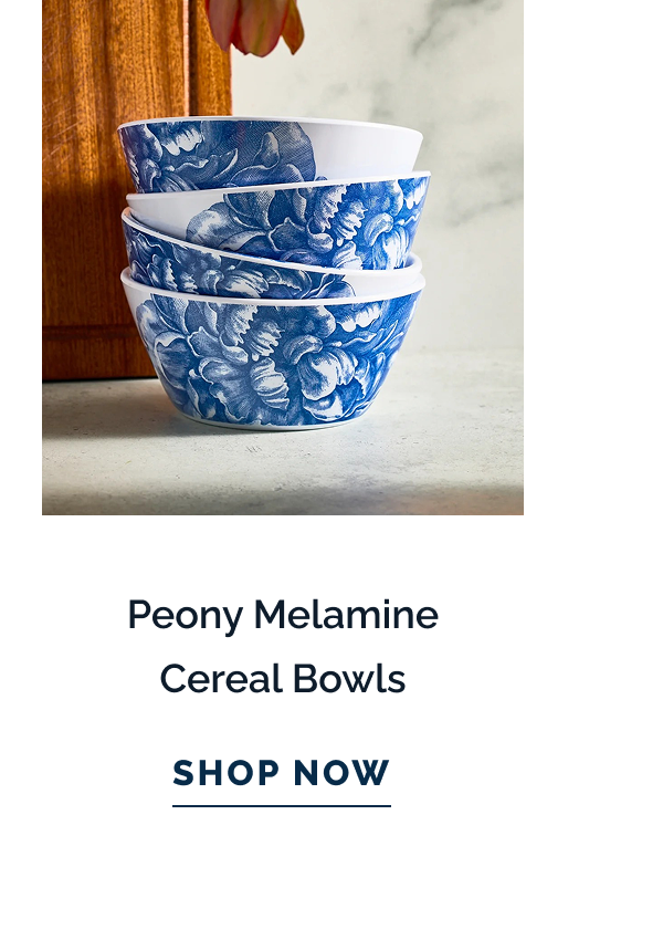 Peony Melamine Cereal Bowls. SHOP NOW