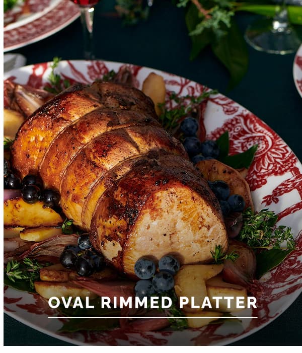 Oval Rimmed Platter