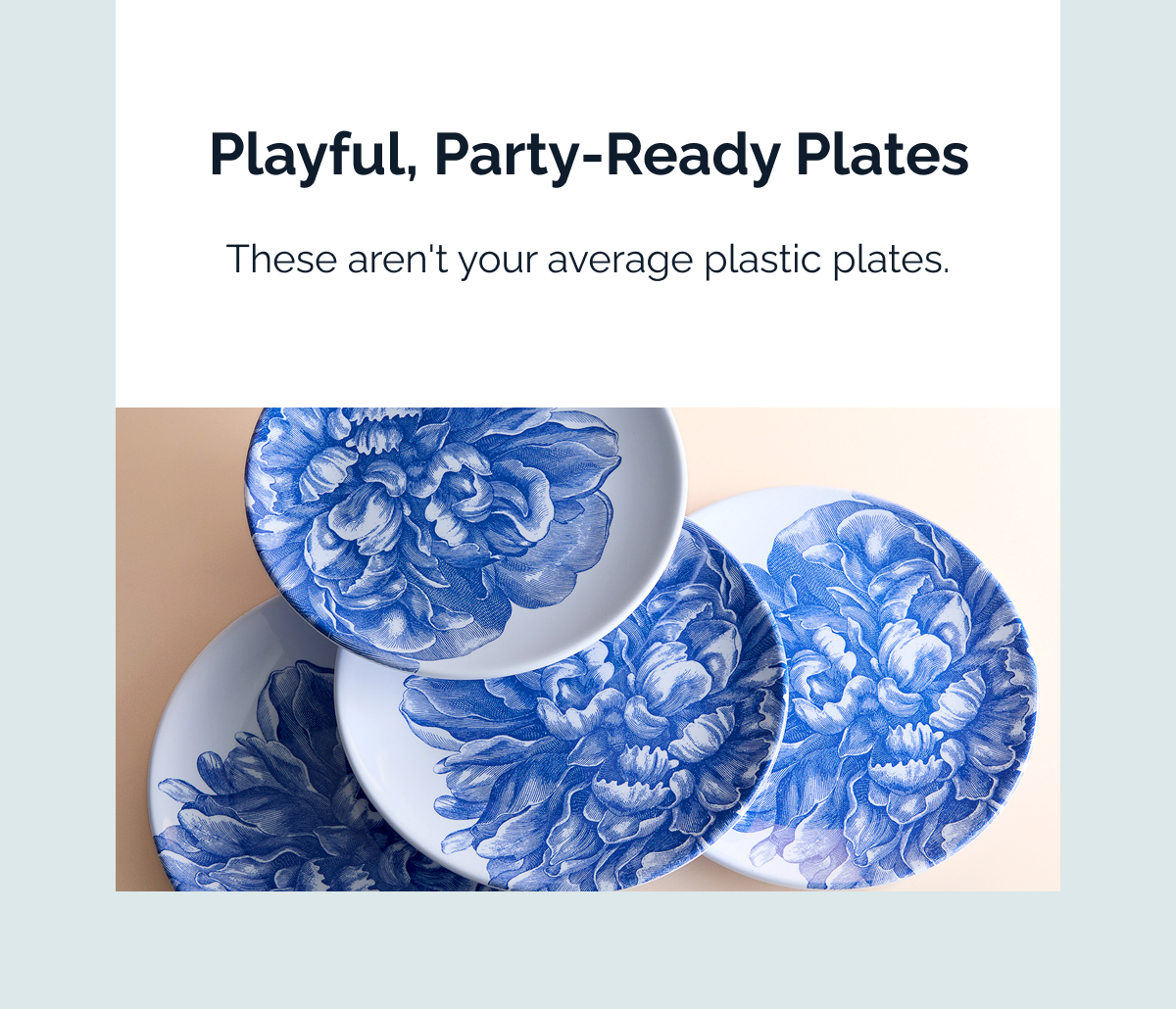 Playful, Party-Ready Plates. These aren't your average plastic plates.