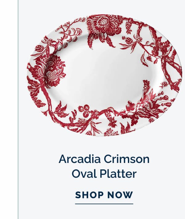 Arcadia Crimson Oval Platter
