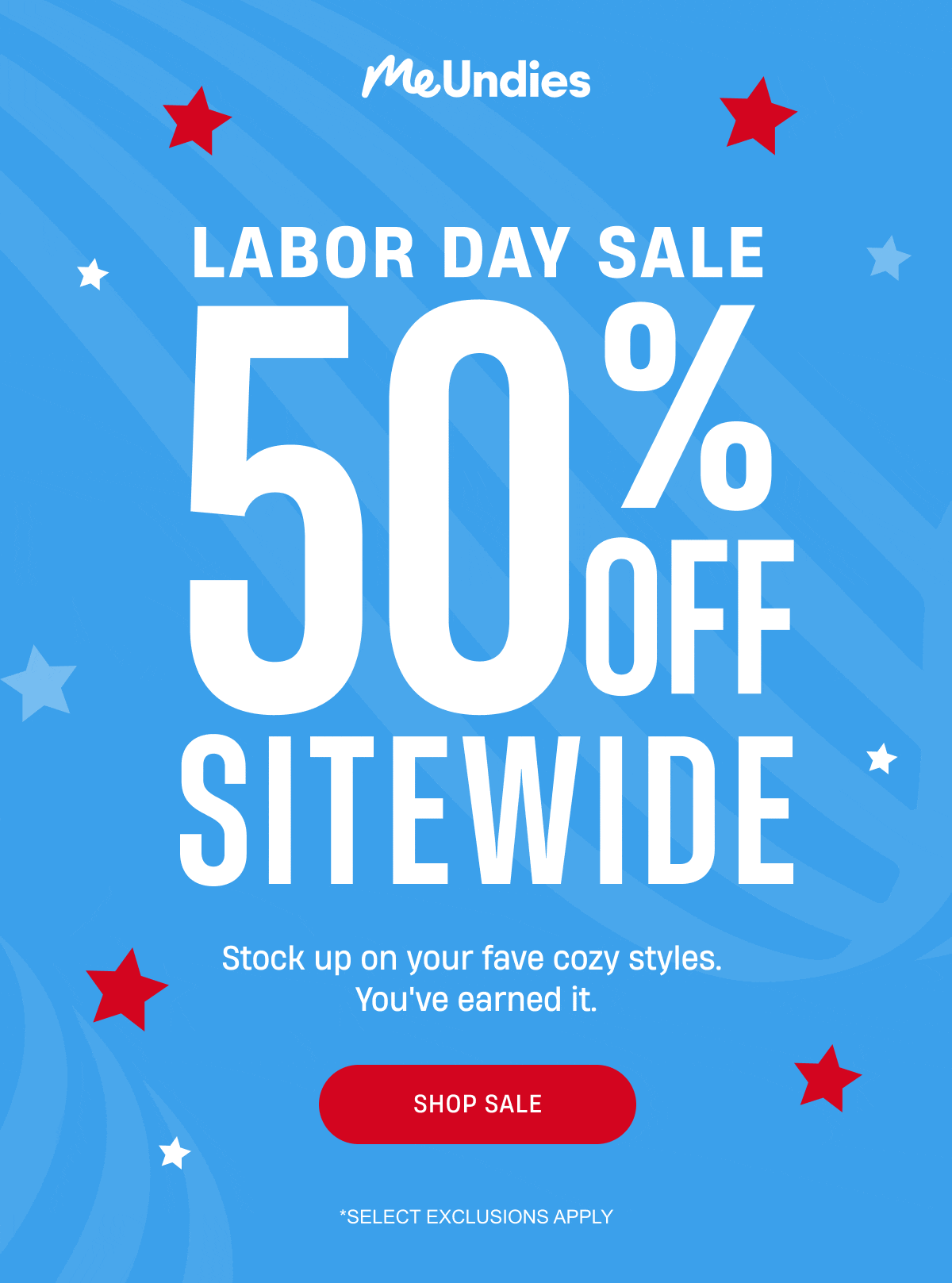 MeUndies | Labor Day Sale | 50% off Sitewide | Shop Sale