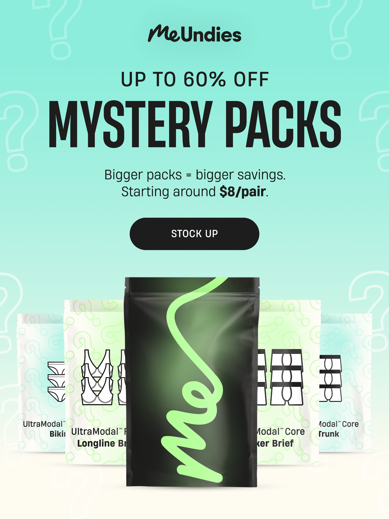 Up to 60% off Mystery Packs. Starting around $8/pair. Stock Up.