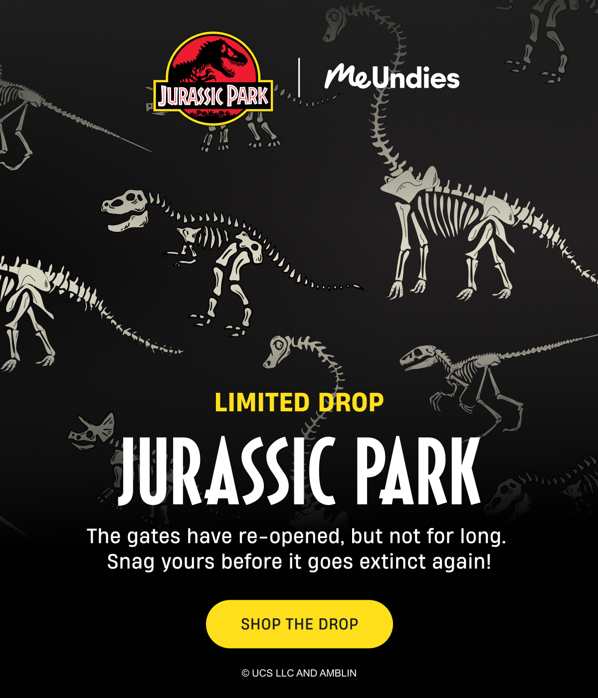 MeUndies | Limited Drop | Jurassic Park | Shop The Drop