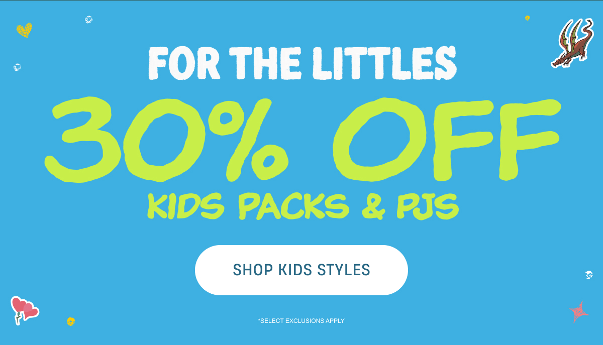 30% Off Kids Packs | Shop Kids Styles