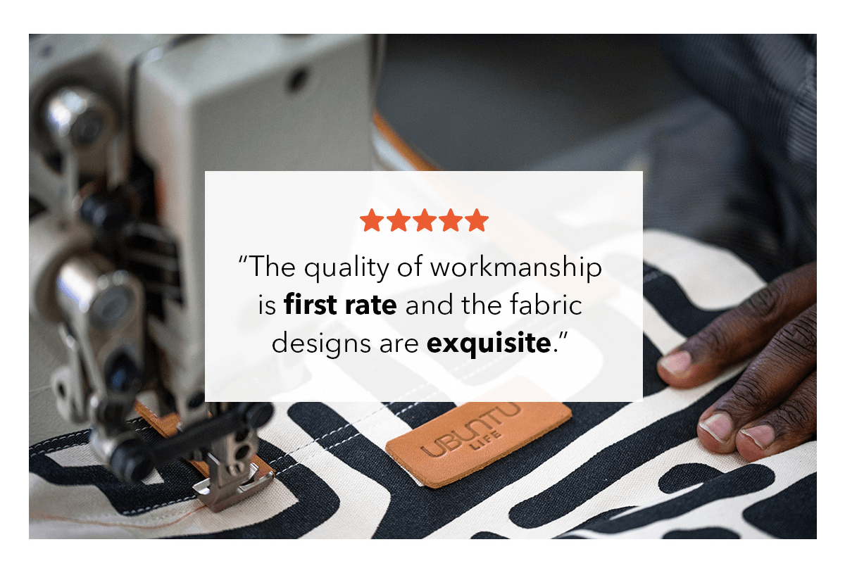 "The quality of workmanship is first rate and the fabric designs are exquisite."