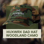 HUXWRX Dad Hat Woodland Camo