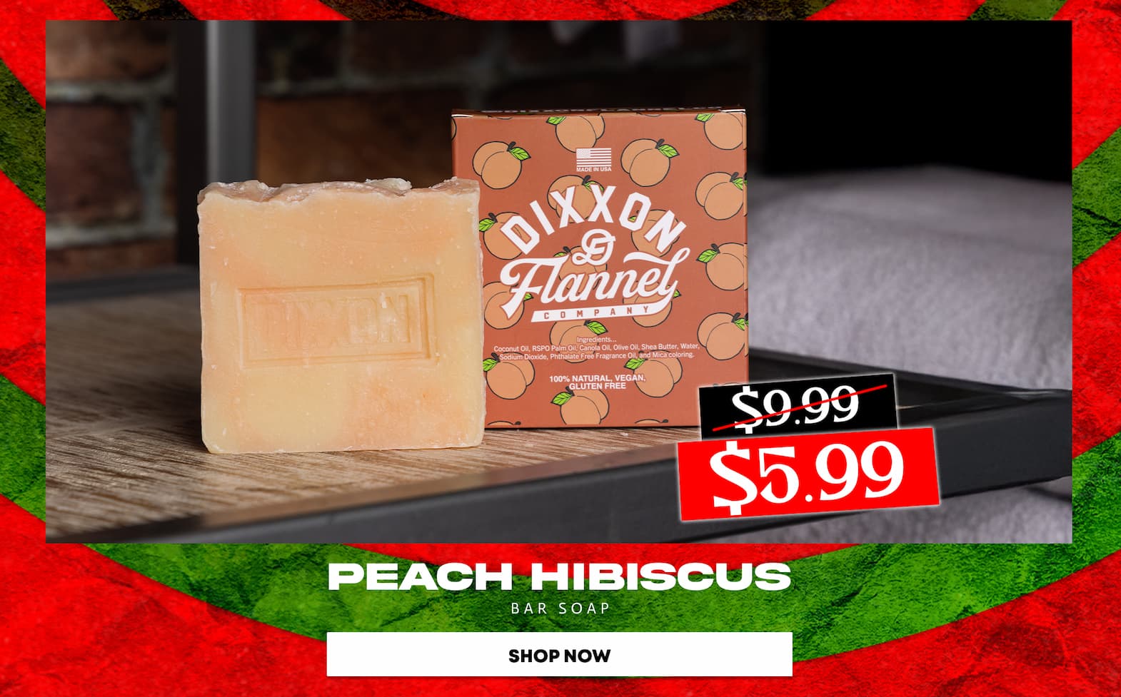 Peach Hibiscus Bar Soap