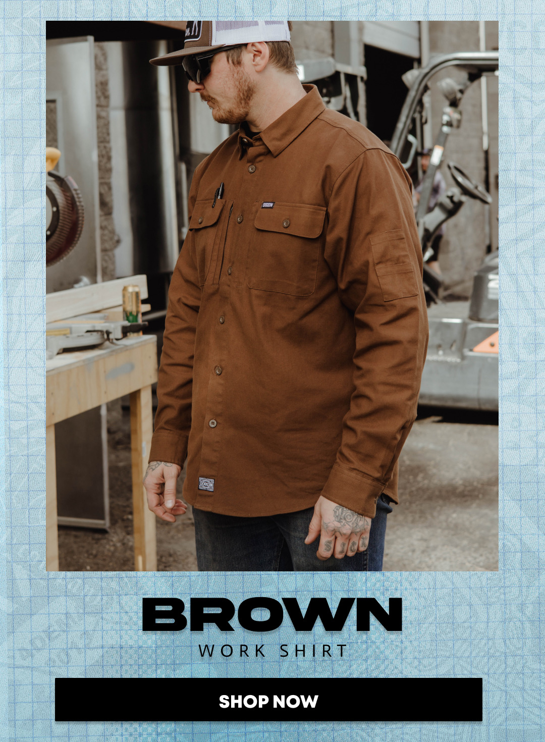 Work Shirt: Brown