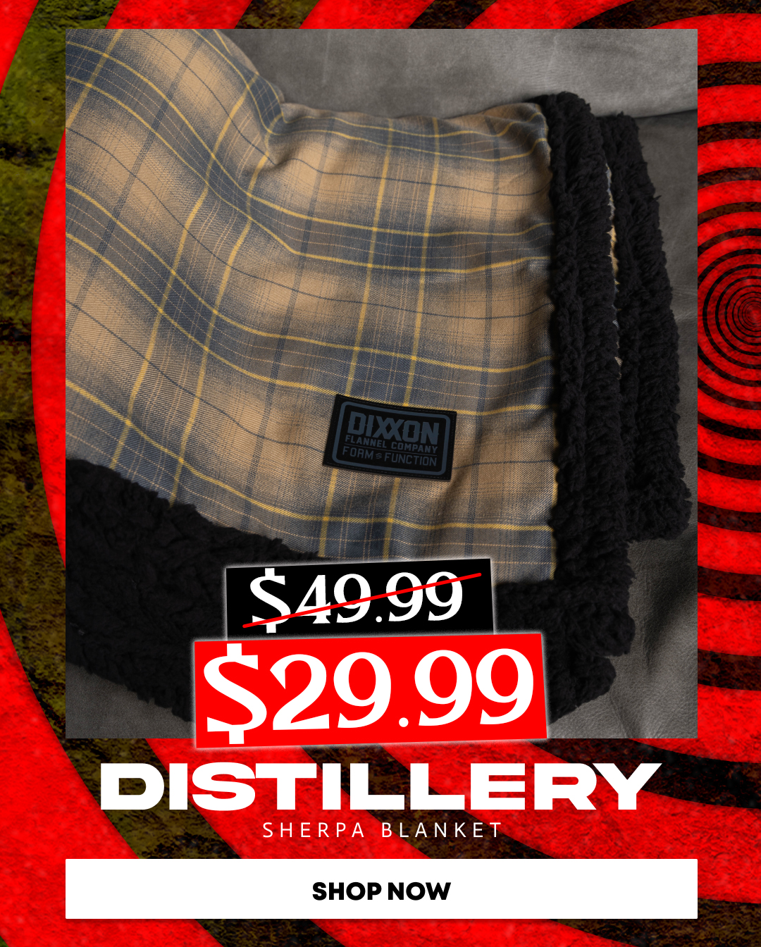 Distillery Sherpa Blanket