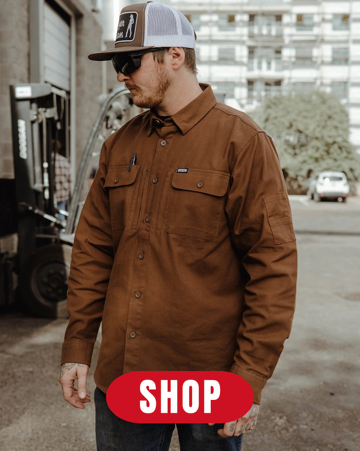 WORK SHIRT LONG SLEEVE - BROWN