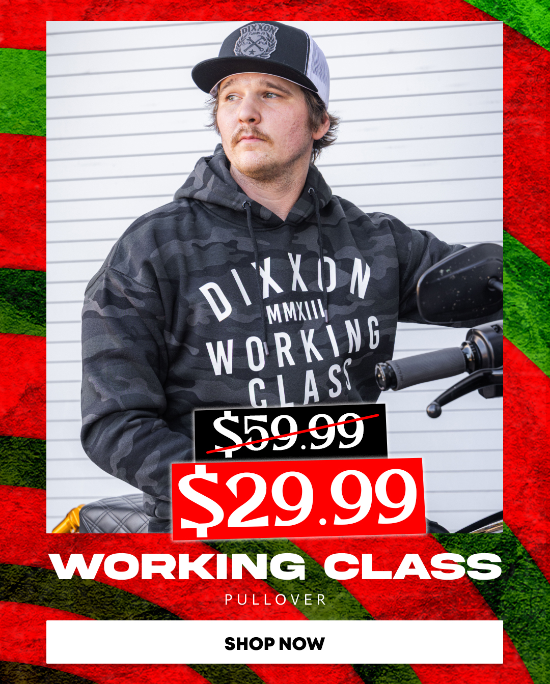 Working Class Pullover - Black Camo