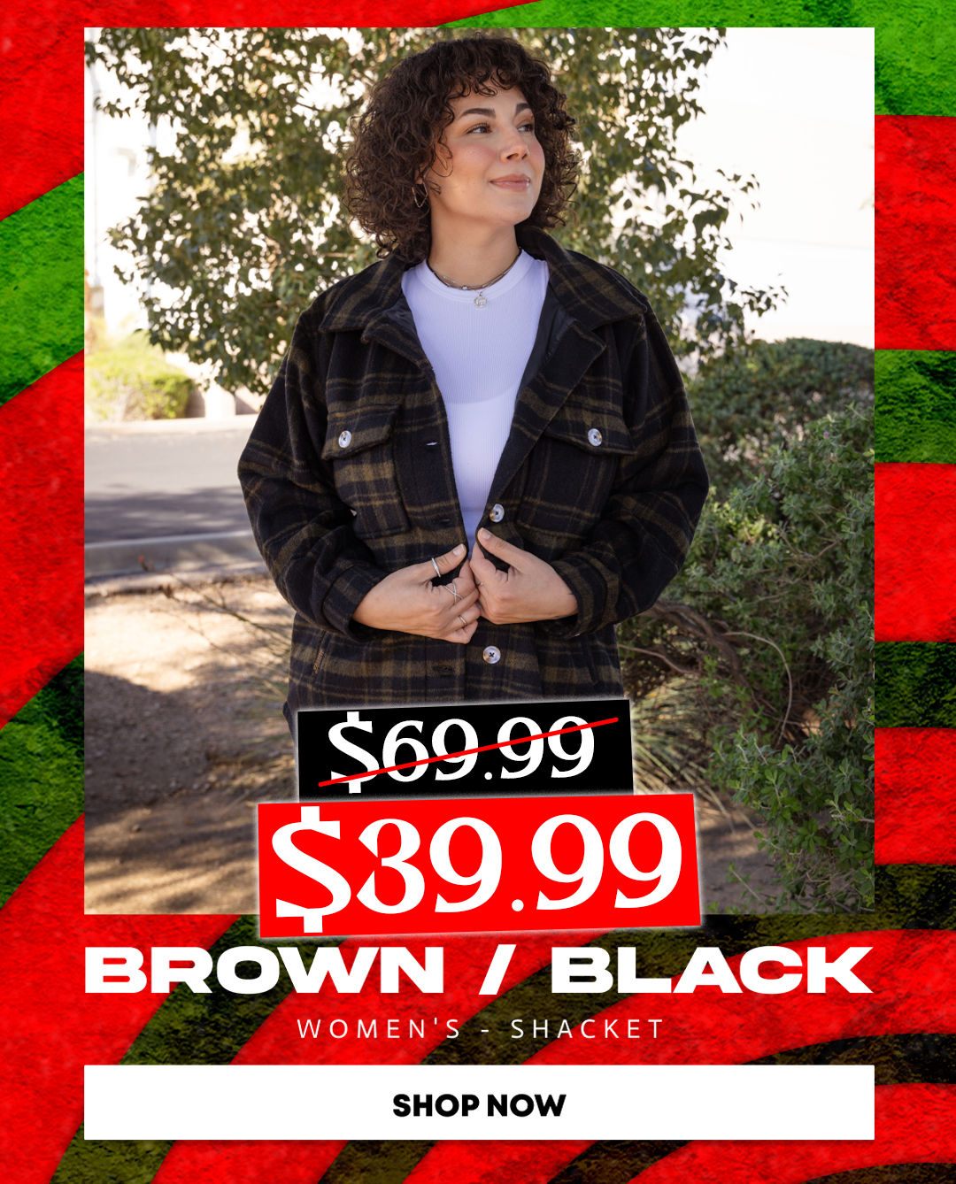 Women's Shacket - Brown/Black