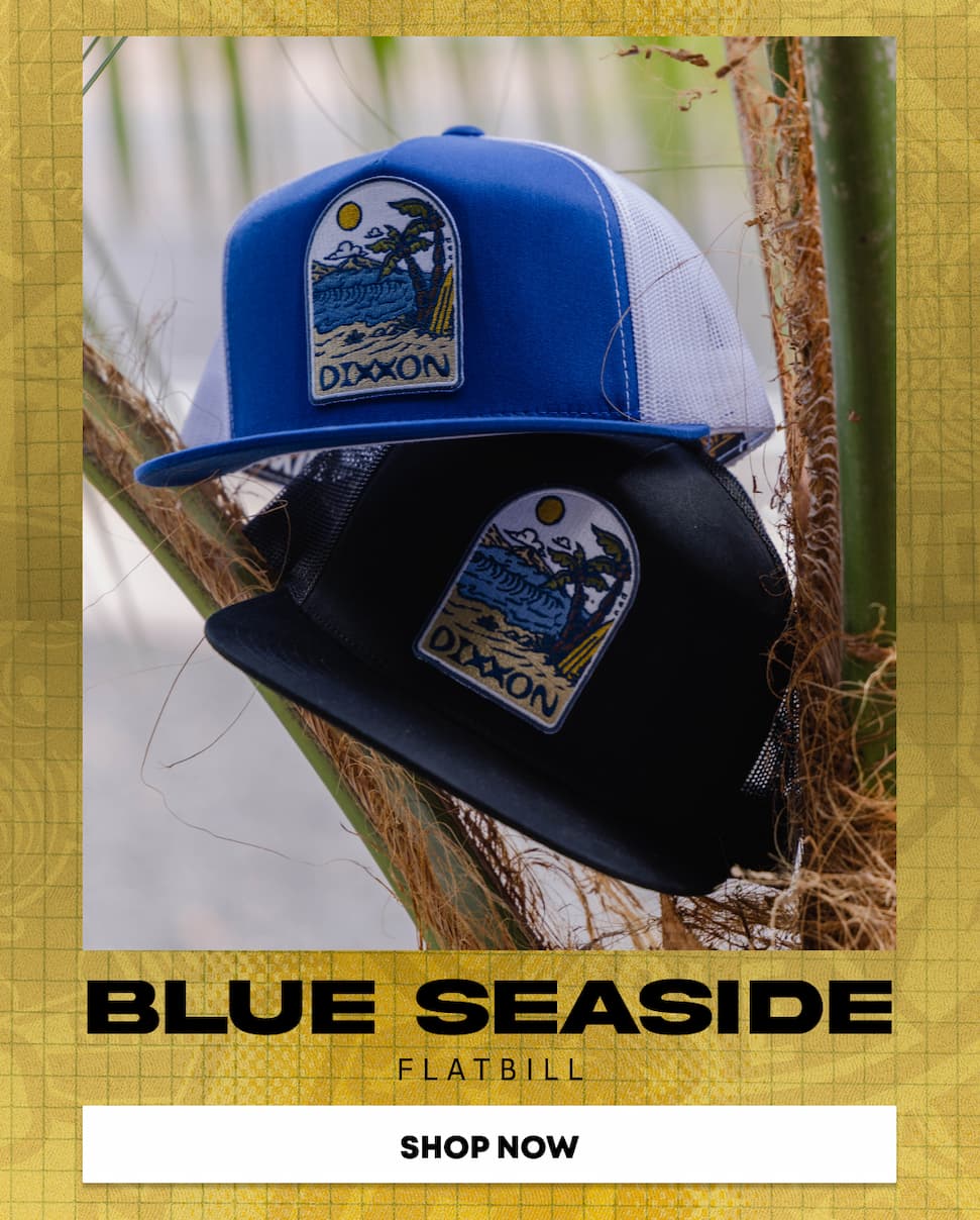 Seaside Flat Bill Trucker Snapback - Blue & Tan
