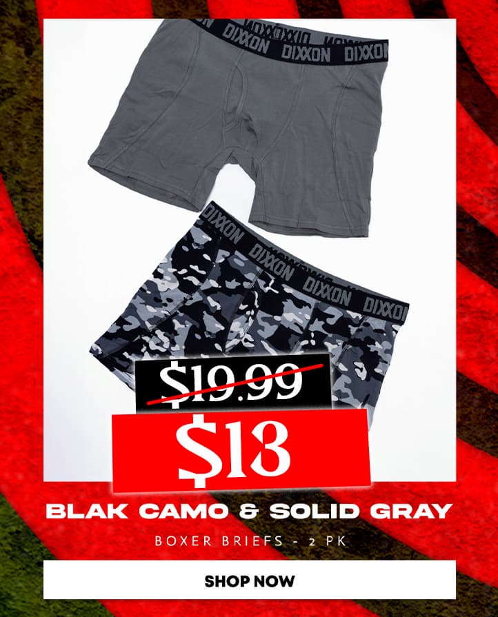 Black Camo Cotton Stretch 2pk Boxer Briefs