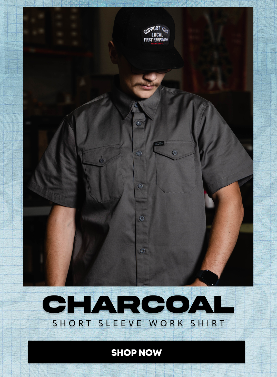 Work Shirt Short-Sleeve - Charcoal