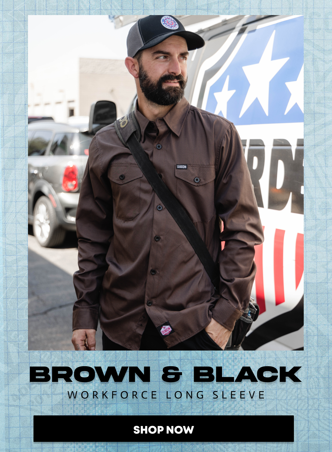 Workforce Longsleeve - Brown & Black