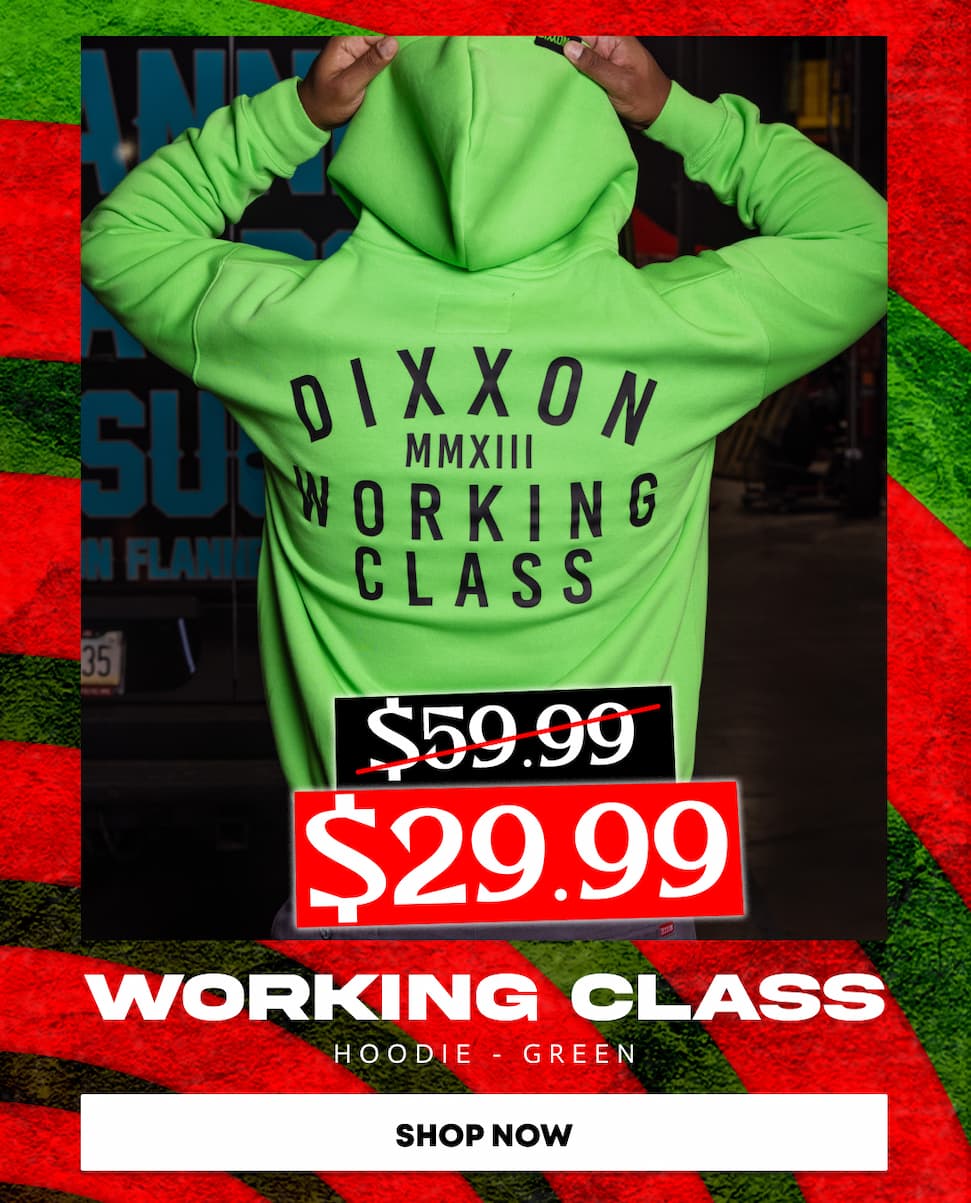 Black Working Class Zip Up Hoodie - Safety Green