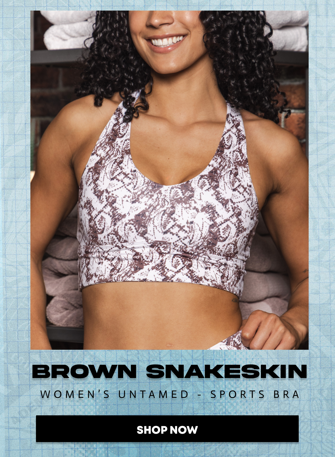 Women's Untamed Sports Bra - Snakeskin
