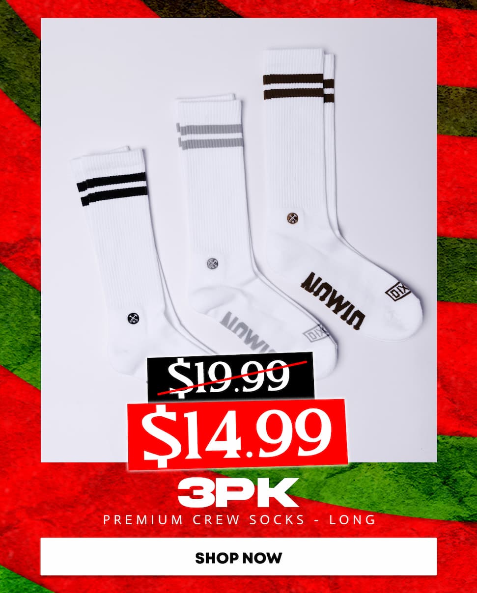3pk Premium Crew Socks - White