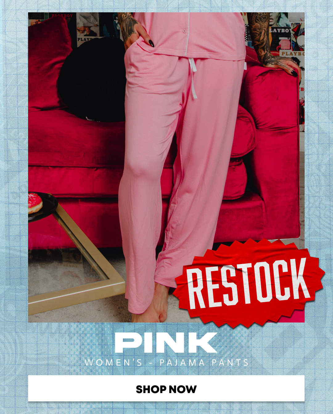 Women's Pink Pajama Pants