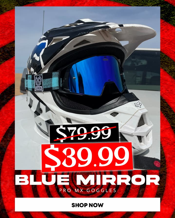 Contender PRO MX Goggles - Blue Plaid / REVO Blue Lens