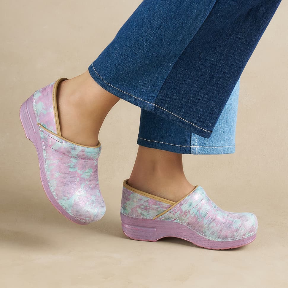 DANSKO RAE Zebra Striped Horsehair Heeled Clog #1305180200