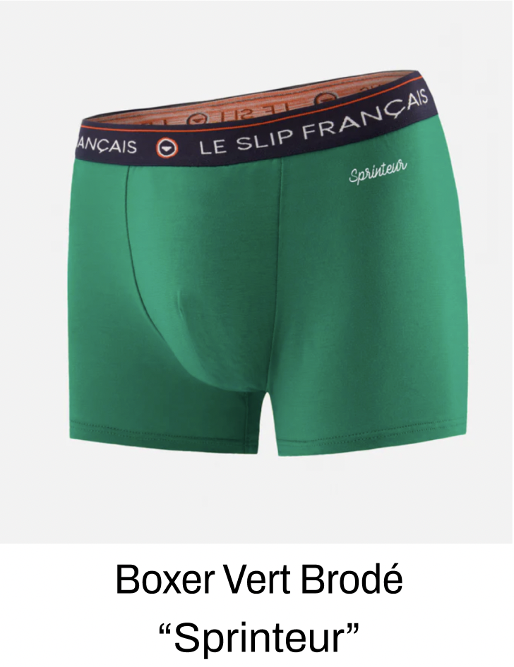 BOXER EN COTON - REDOUTABLE EPICÉA BRODÉ 'SPRINTEUR'