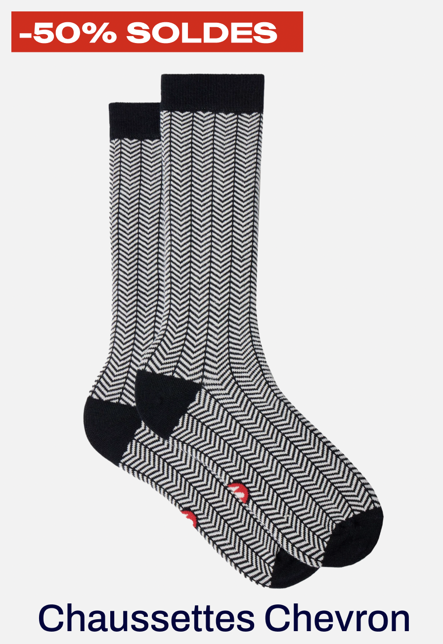 CHAUSSETTES MI-HAUTES EN COTON - LUCAS CHEVRON