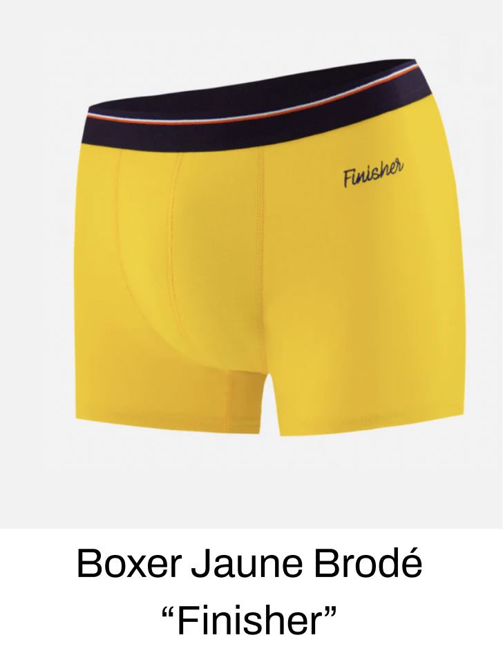 BOXER EN COTON - MARIUS CIRE JAUNE BRODÉ FINISHER