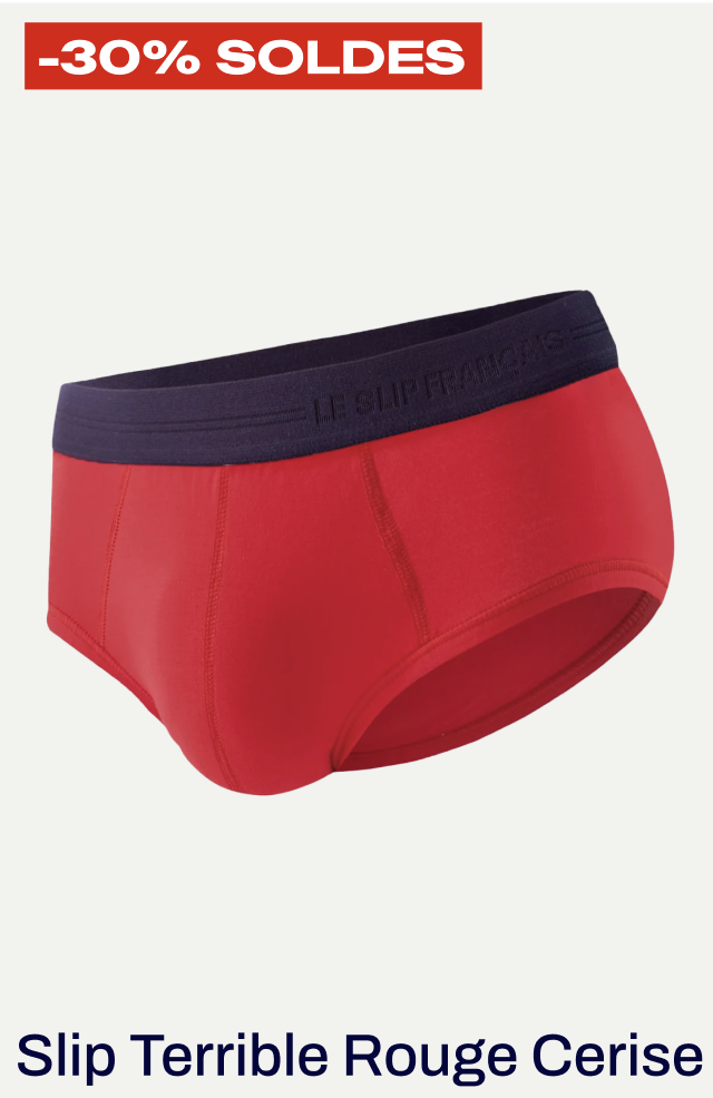SLIP EN COTON - TERRIBLE ROUGE CERISE
