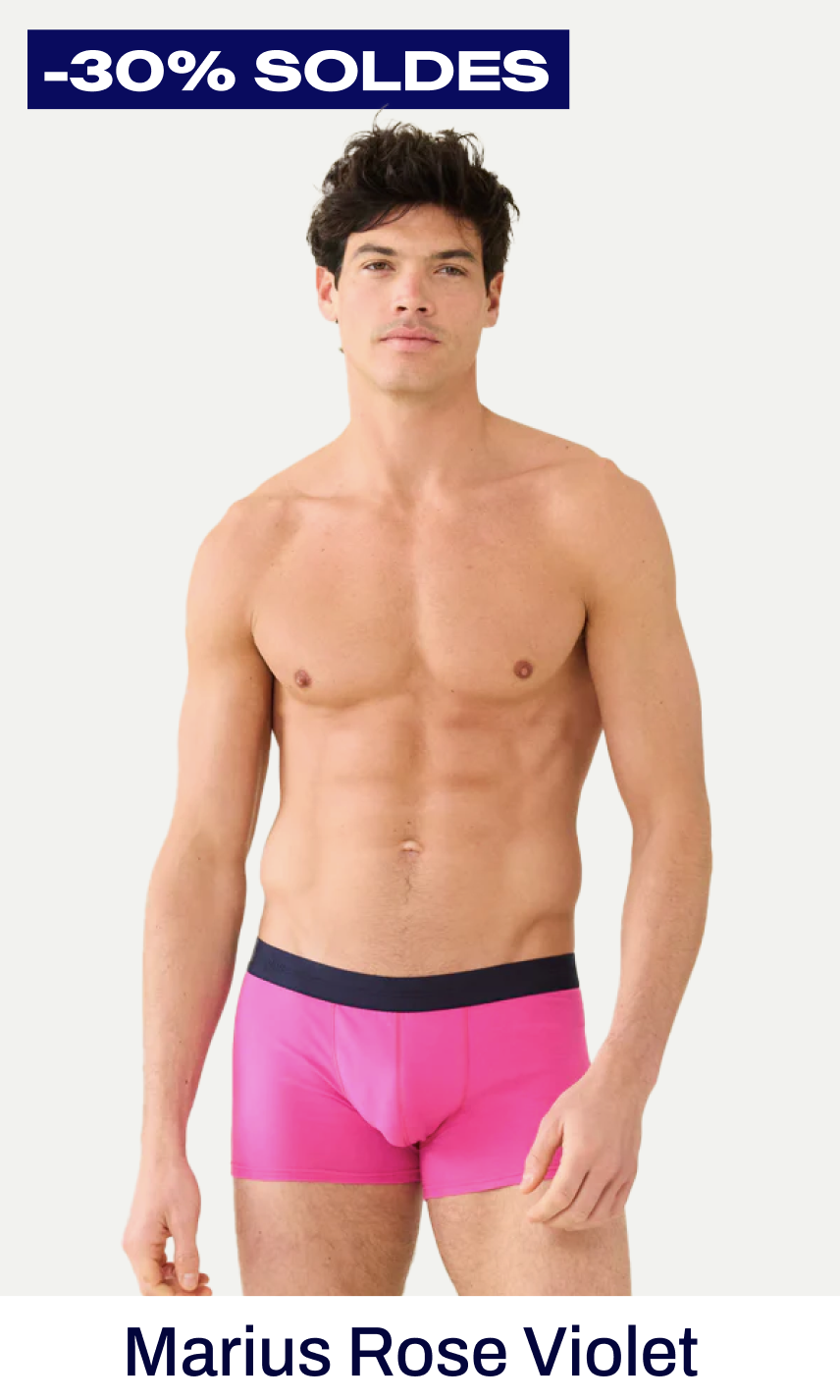 BOXER EN COTON - MARIUS ROSE VIOLET