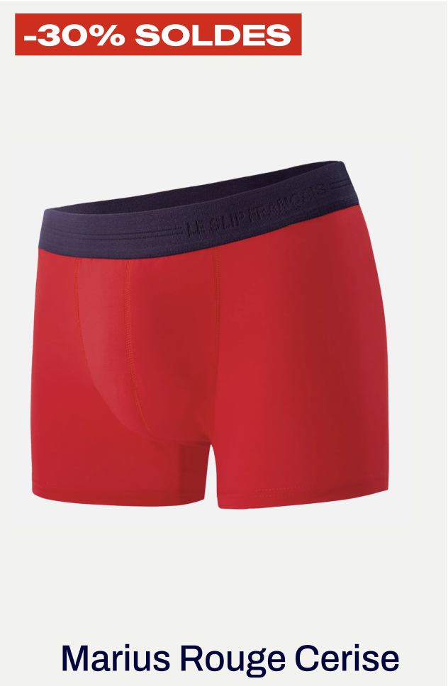 BOXER EN COTON - MARIUS ROUGE CERISE