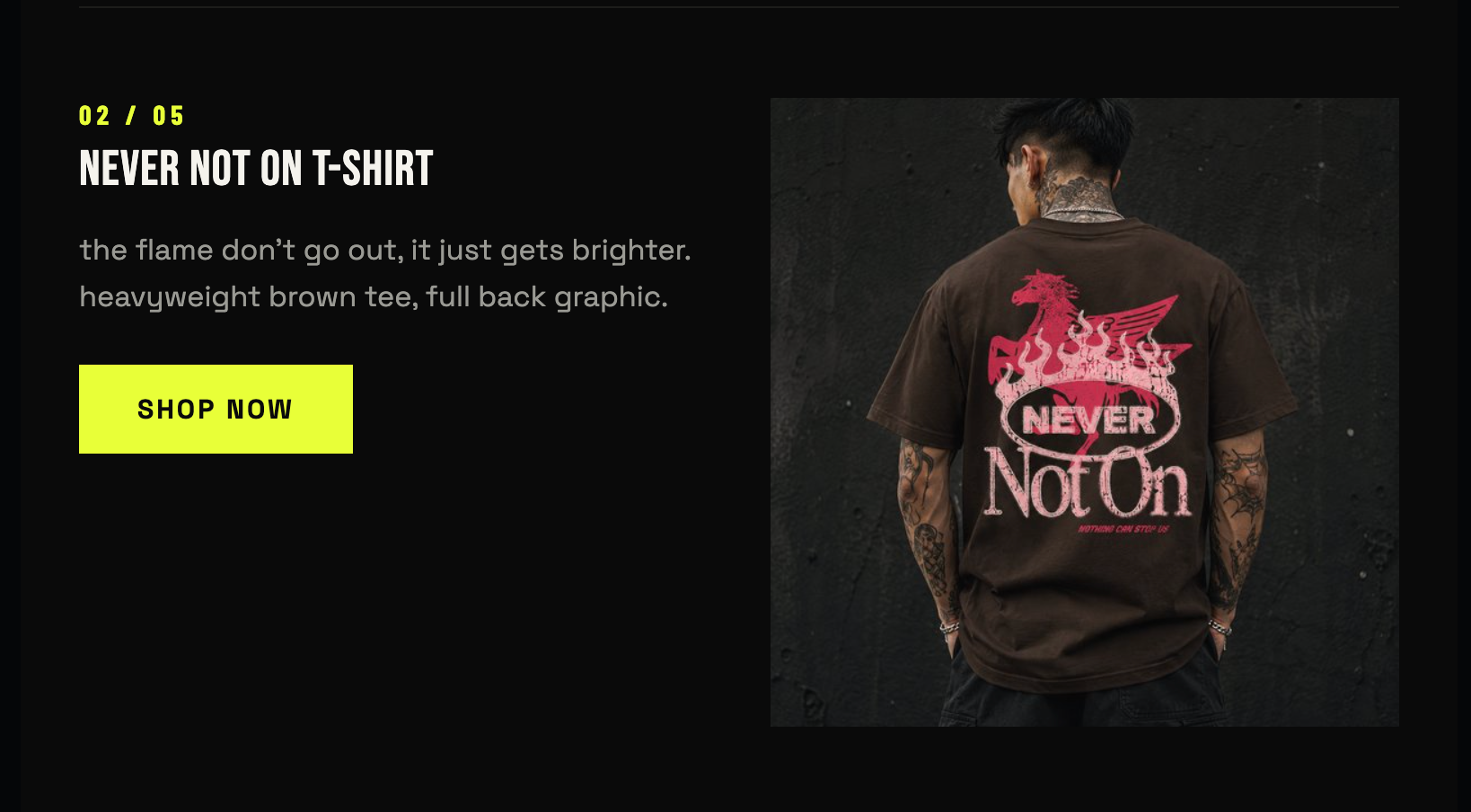 Outrank Brand NEVER NOT ON T-SHIRT