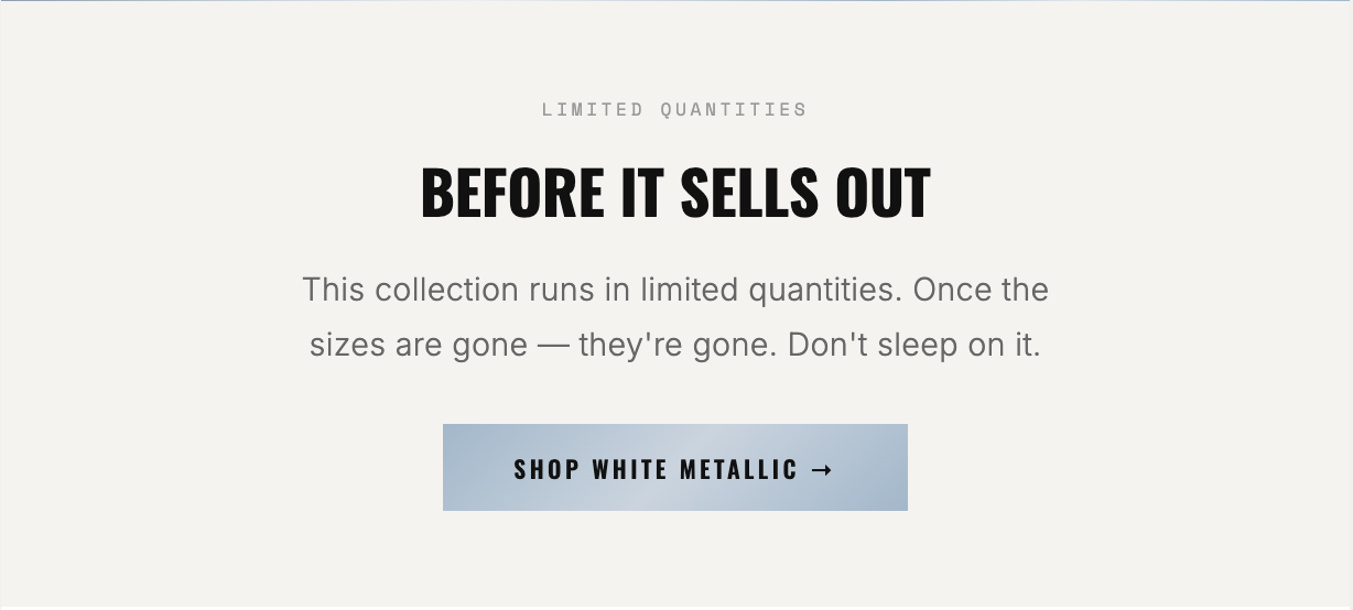 Outrank Brand Collection to match AJ5 White Metallic