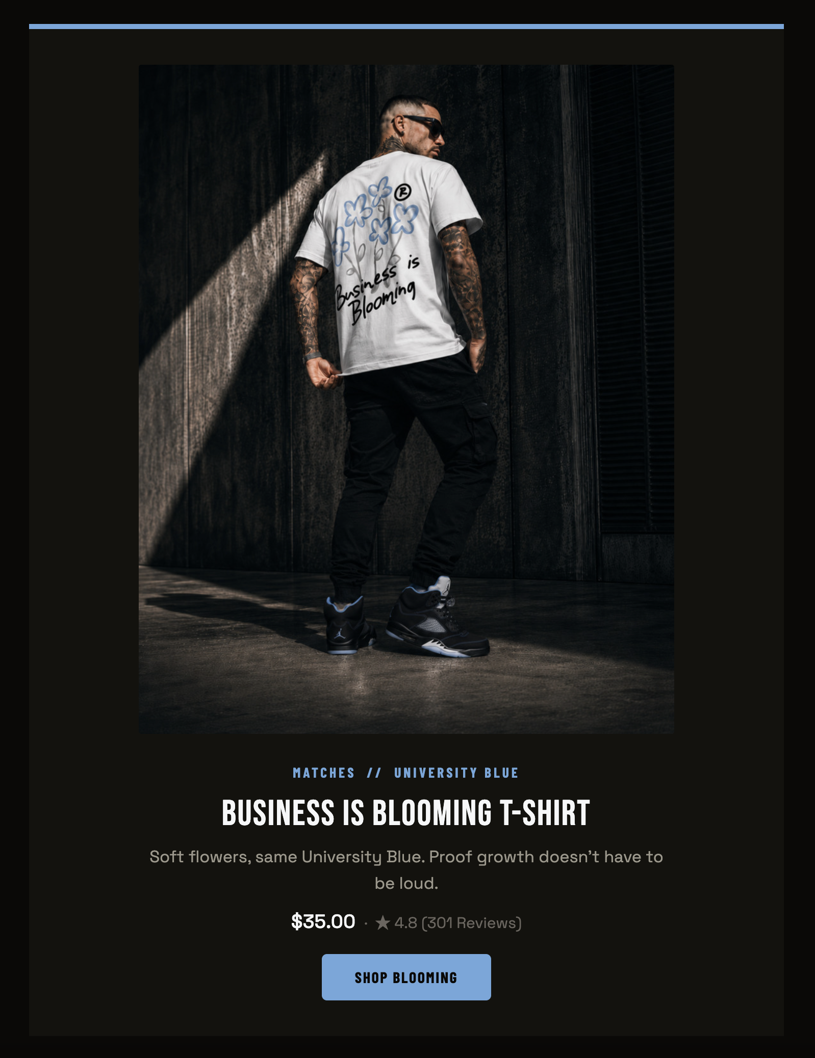 Outrank Brand BUSINESS IS BLOOMING T-SHIRT