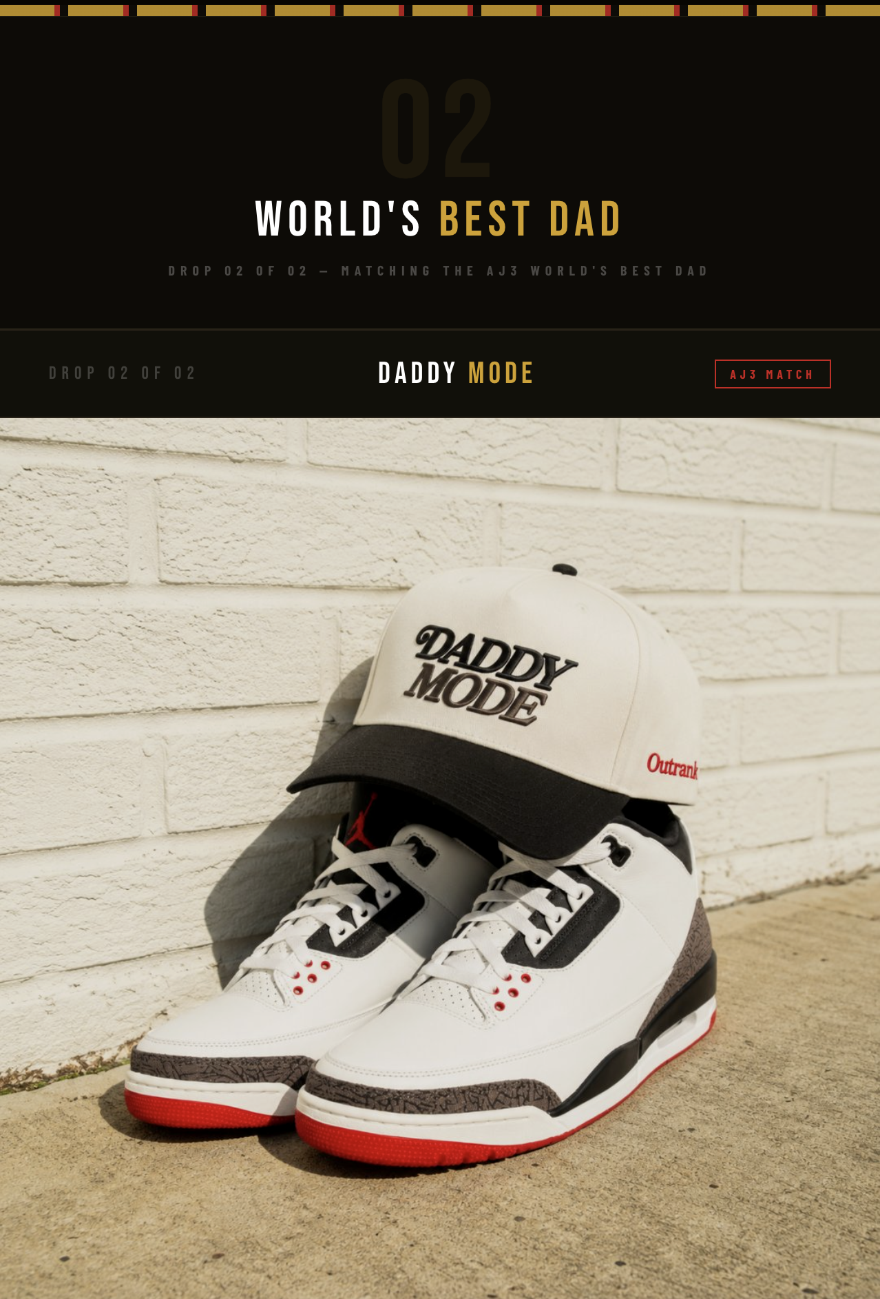 Outrank Brand Collection to match AJ3 WORLD'S BEST DAD