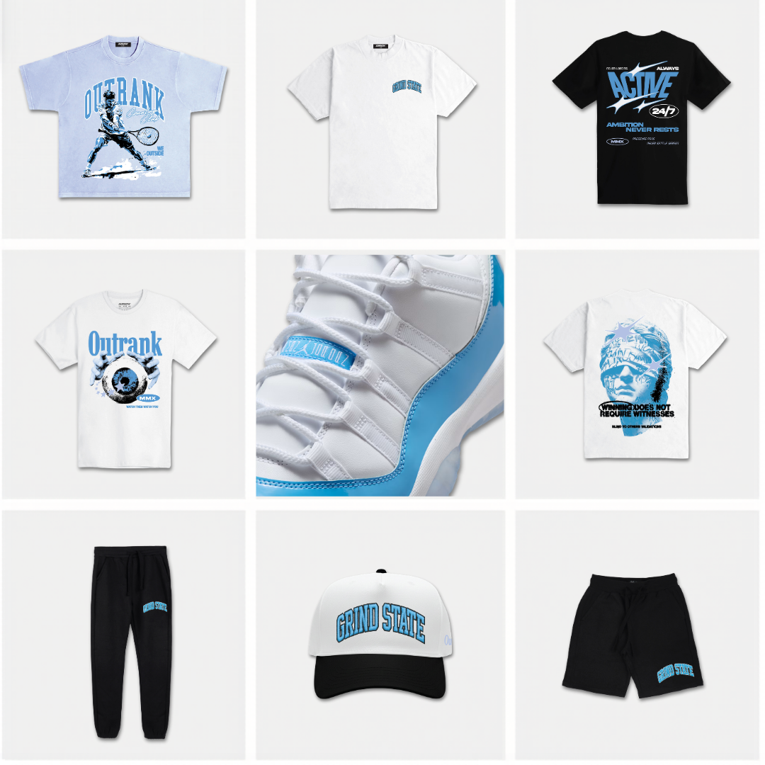 Outrank brand collection to match AJ11 University Blue