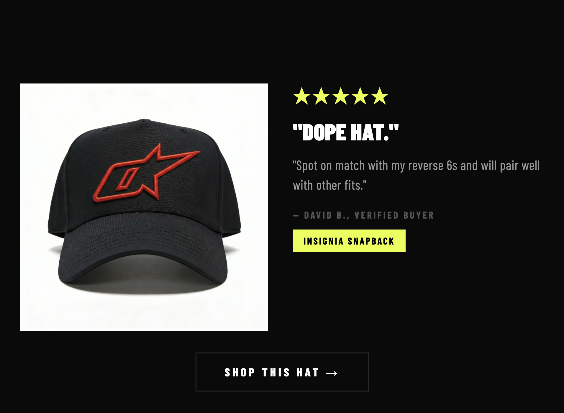 Outrank Brand - INSIGNIA EMBROIDERED SNAPBACK - INFRARED