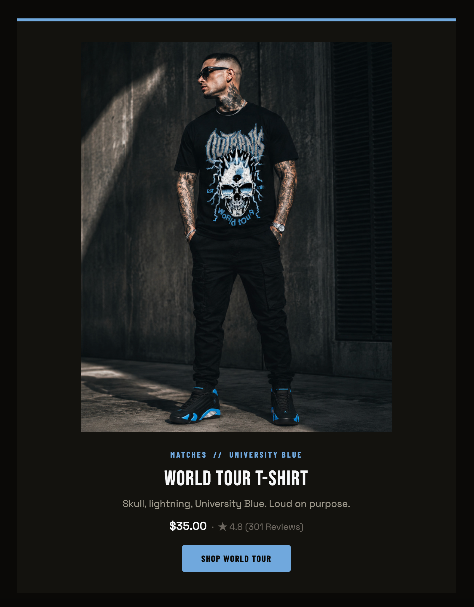 Outrank Brand WORLD TOUR T-SHIRT