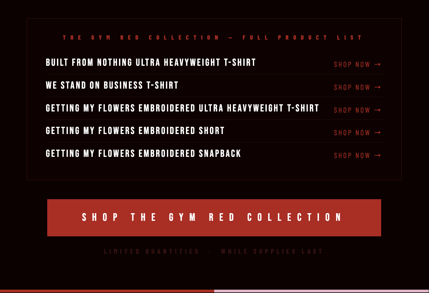 Outrank Brand Gym Red Collection