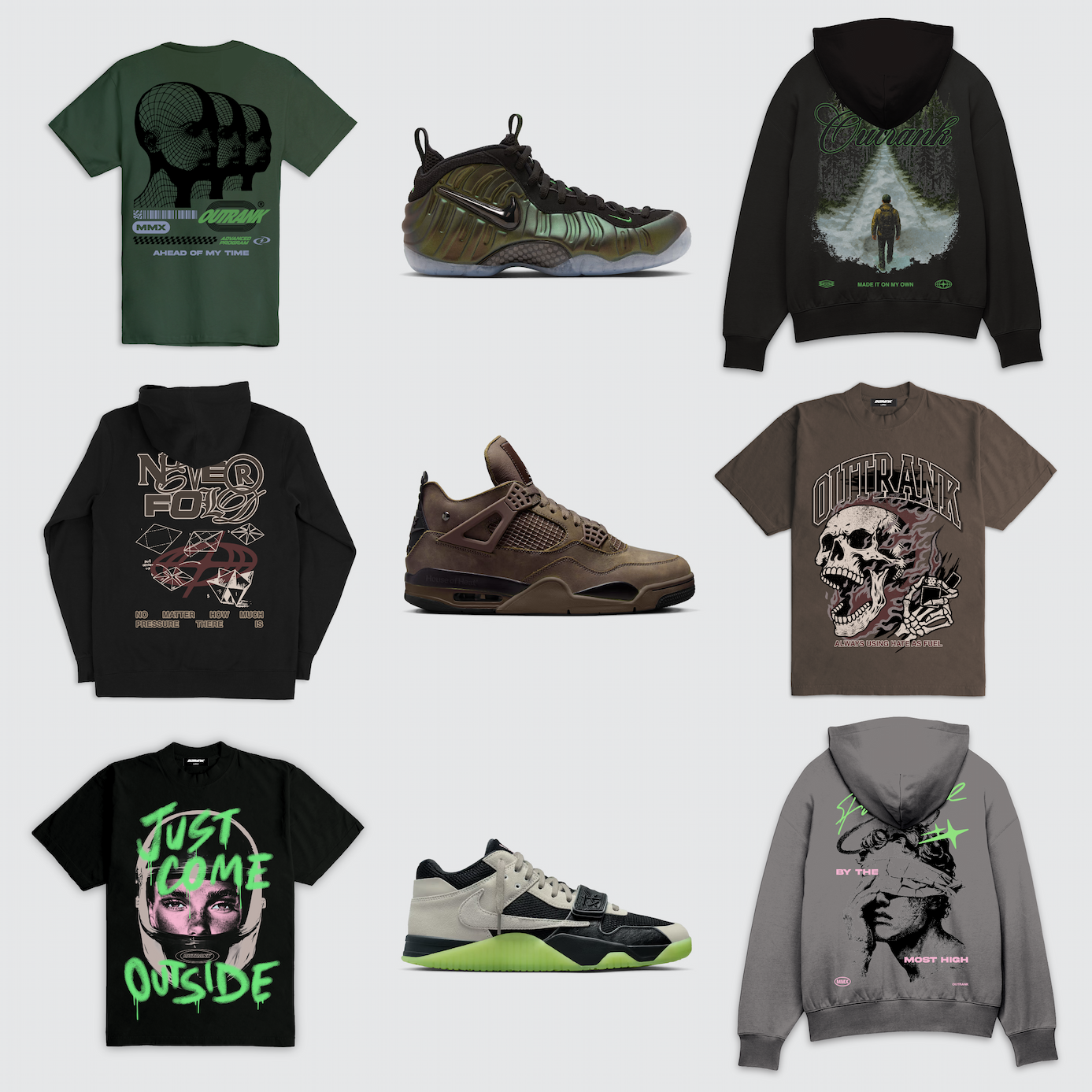 Outrank brand collection to match Air Jordan 1 Low OG 