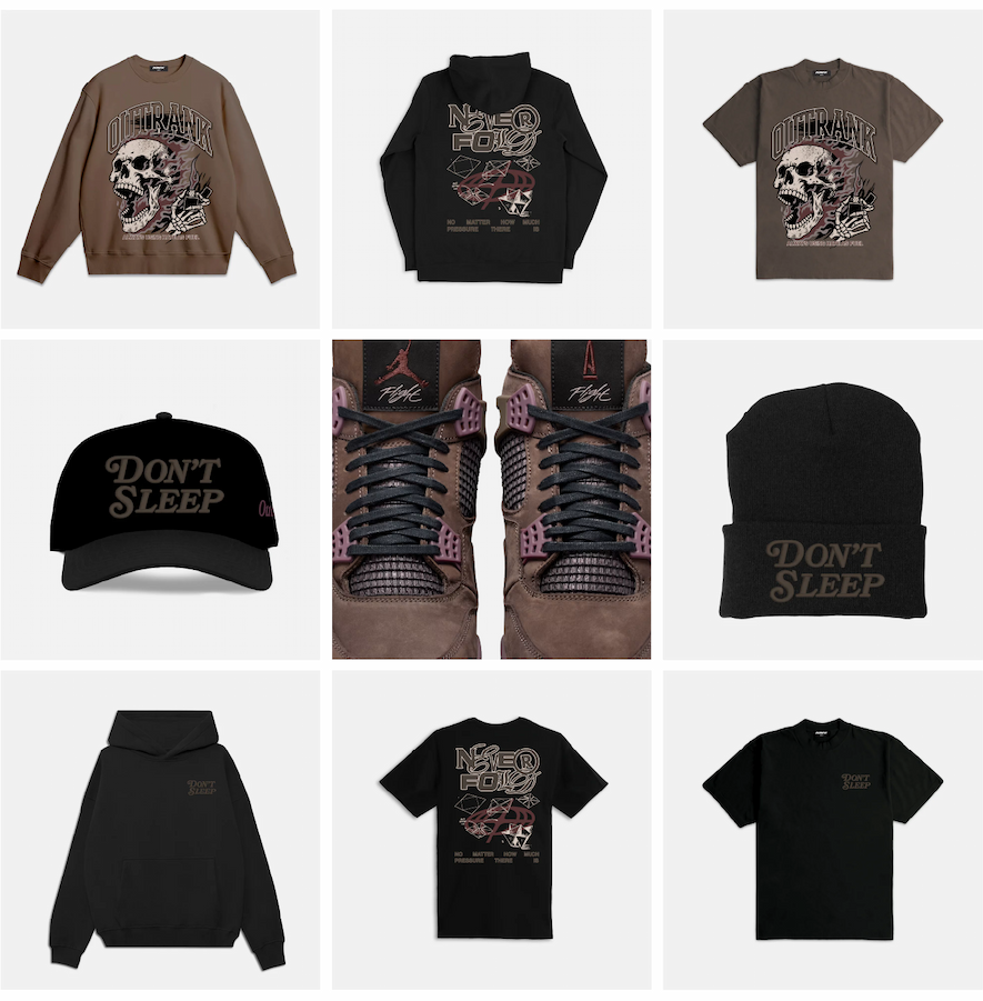 Outrank brand collection to match Air Jordan 1 Low OG 