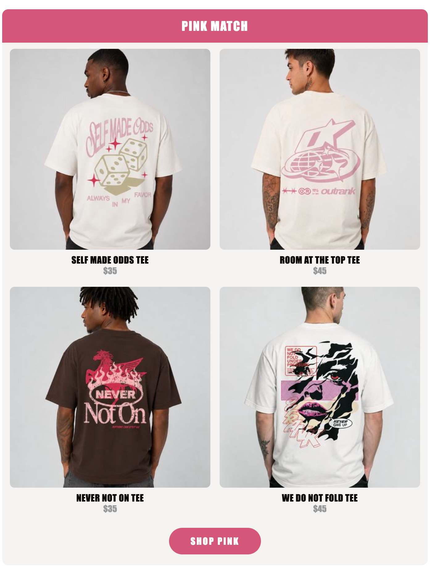 SHOP PINK MATCH