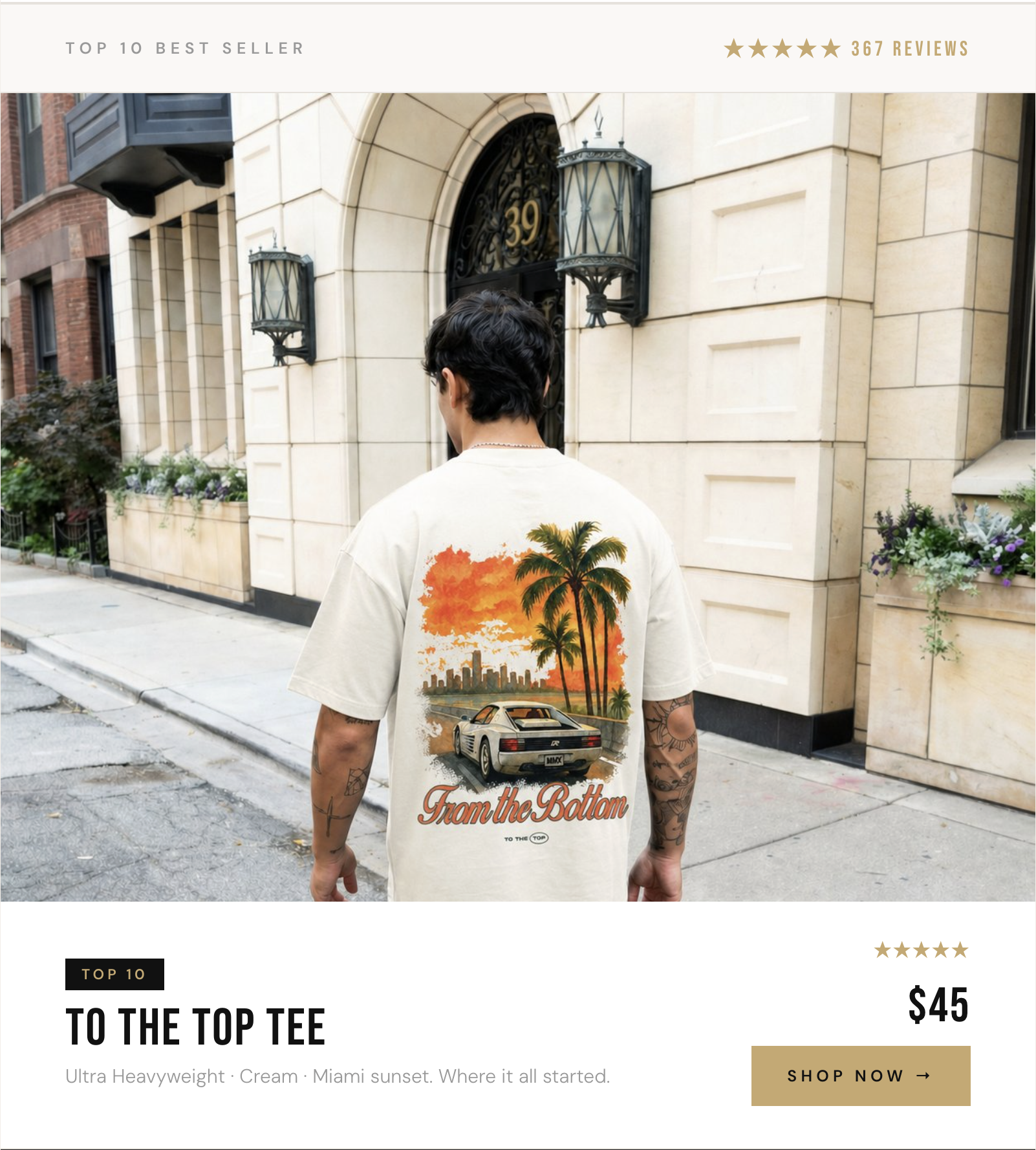 TO THE TOP ULTRA HEAVYWEIGHT T-SHIRT